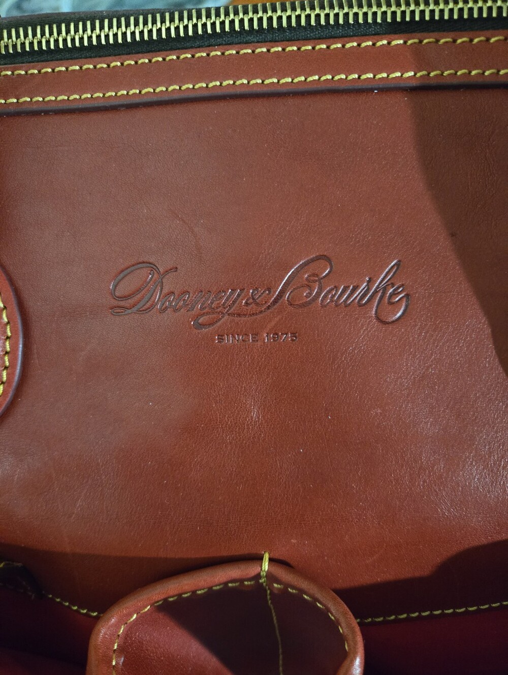 :Dooney & Bourke Florentine Leather Satchel Red Large 14" Dust Bag & Coin Pouch - Picture 6 of 12